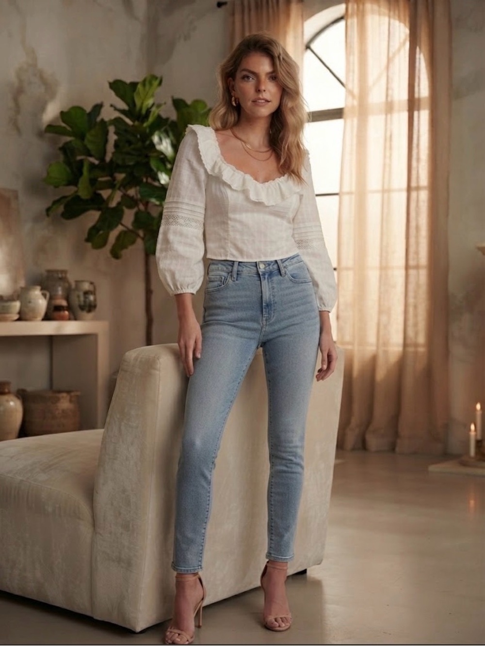 American Eagle Outfitters blouse white